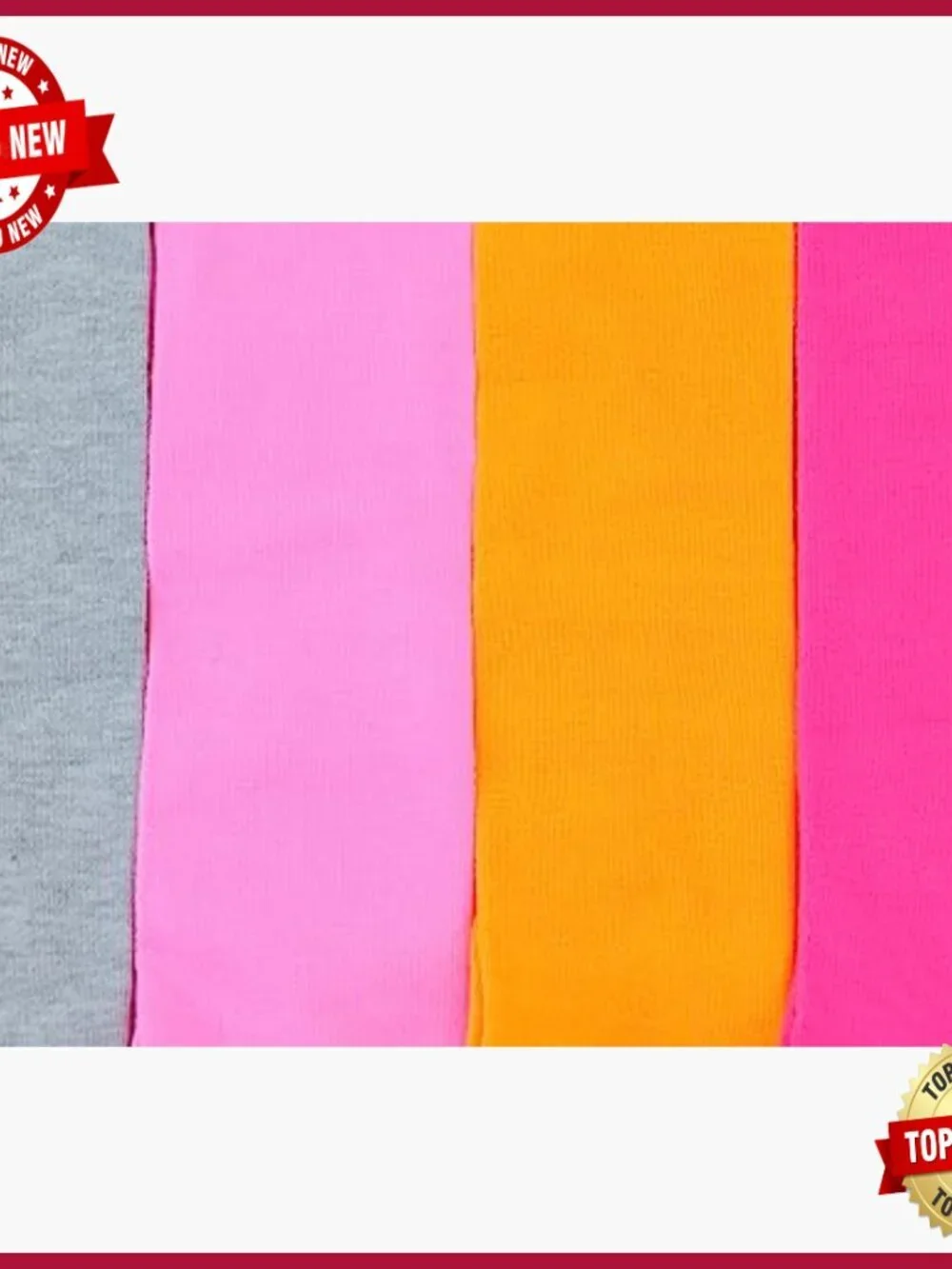 Pack of 6 Knee High Socks Striped Acrylic Blend Pull On